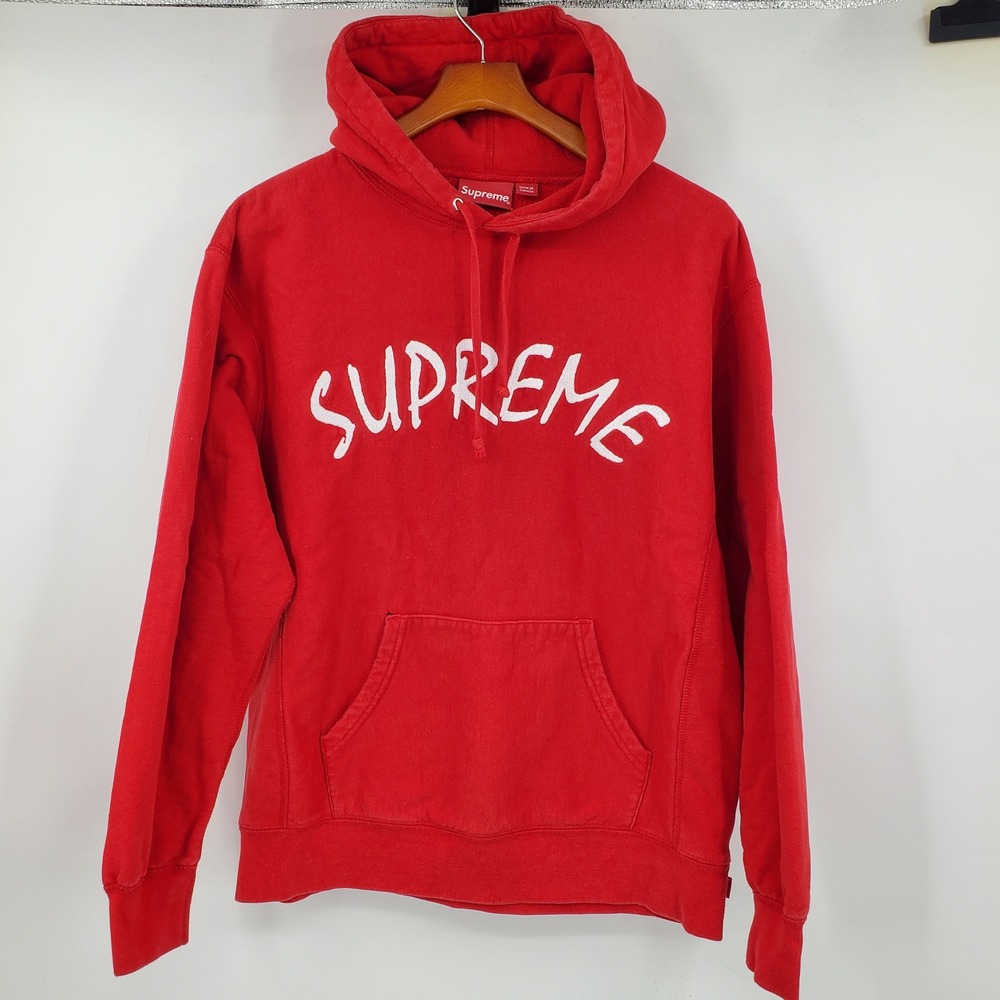 Supreme FTP Arc Hooded Sweatshirt Red White Script Logo Hoodie Canada Streetwear